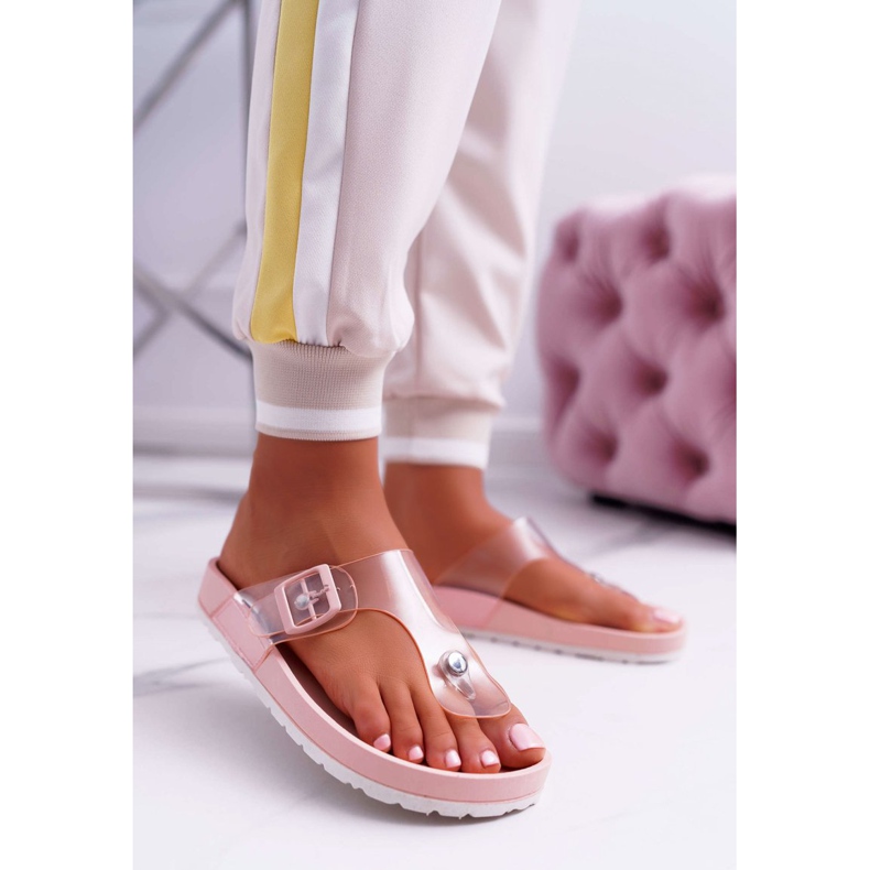 SEA Ciabatte Donna Infradito Riga Trasparente Rosa Framona 1