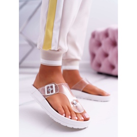 SEA Ciabatte Donna Infradito Riga Trasparente Bianco Framona bianca 1