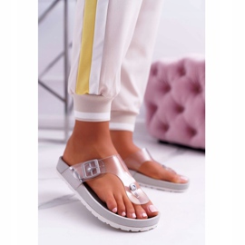 PS1 Ciabatte Donna Infradito Riga Trasparente Grigio Framona 1