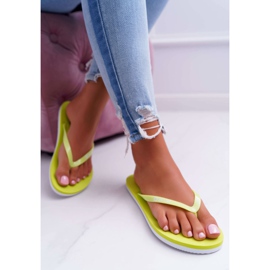 Pantofole da donna Infradito Big Star Neon Lime AA274A129 verde 1