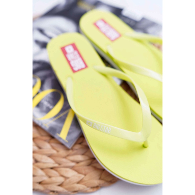 Pantofole da donna Infradito Big Star Neon Lime AA274A129 verde 2