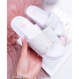 Sandali con glitter bianchi Big Star per bambini e ragazzi AA374086 bianco 1