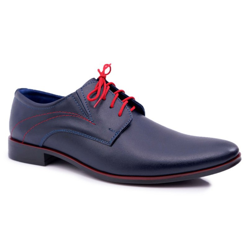 Mario Boschetti Scarpe brogue da uomo, pelle elegante, blu navy Menelaos 1