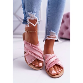 Vices Pantofole in materiale da donna Morse 7269 Pink Jamen rosa 2