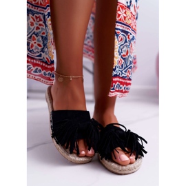 PV1 Pantofole da donna nere Boho Vices 8458 nero 2