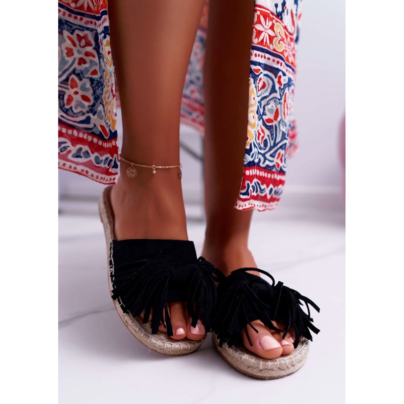 PV1 Pantofole da donna nere Boho Vices 8458 nero 2