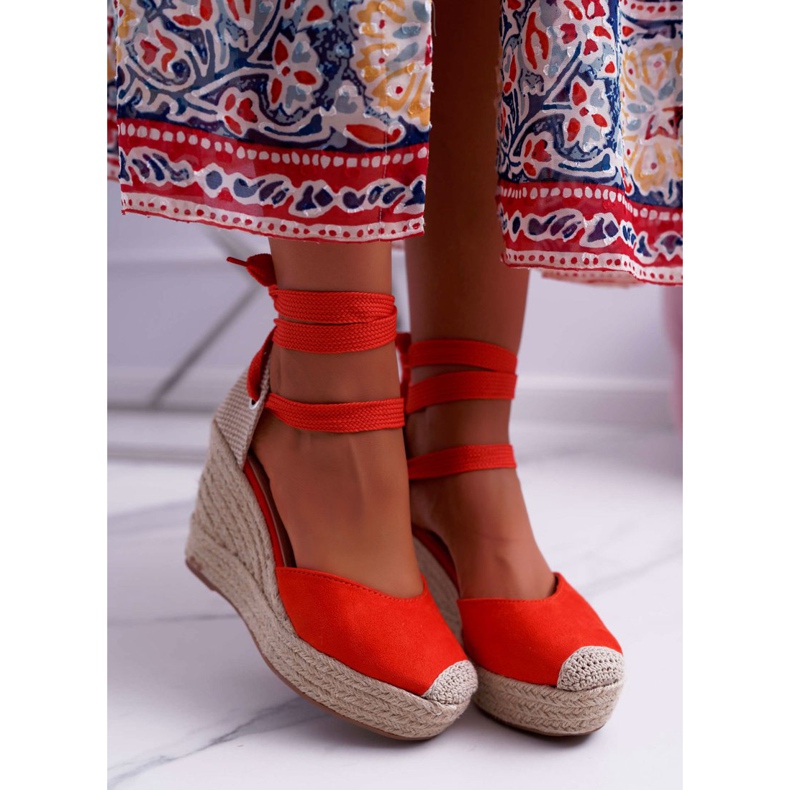 Sandali da donna con zeppa Arancione Tahaya arancia 2