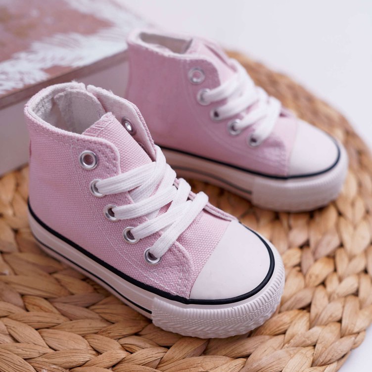 FRROCK Scarpe da ginnastica classiche da bambino Filemon rosa alte 2