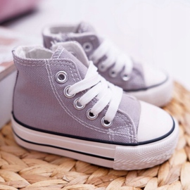 FRROCK Sneakers Bambini Classiche Alte Con Cerniera Grigie Filemon grigio 1