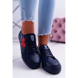 Sneakers Donna Big Star Navy Blue con cuore EE274258 blu navy 2