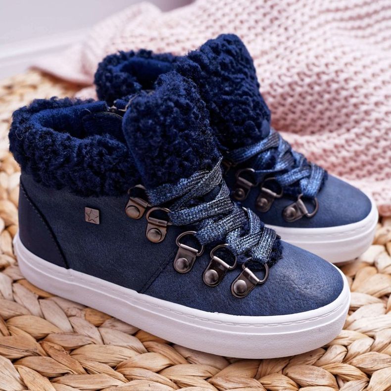 Bambini Ragazzi Ragazze Scarpe Ragazze Big Star Navy Blue EE374018 2