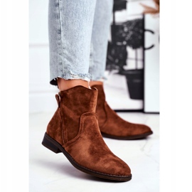 EVE Stivali Donna Cowboy Tacco Piatto Cammello Plemmi marrone 1