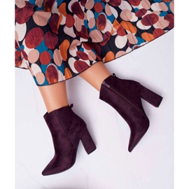 EVE Stivali Da Donna Con Tacco In Pelle Scamosciata Spitz Viola Summe 2