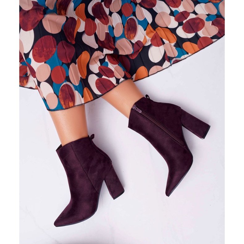 EVE Stivali Da Donna Con Tacco In Pelle Scamosciata Spitz Viola Summe 2