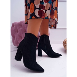 EVE Stivali Da Donna Con Tacco In Pelle Scamosciata Spitz Nero Summe 2