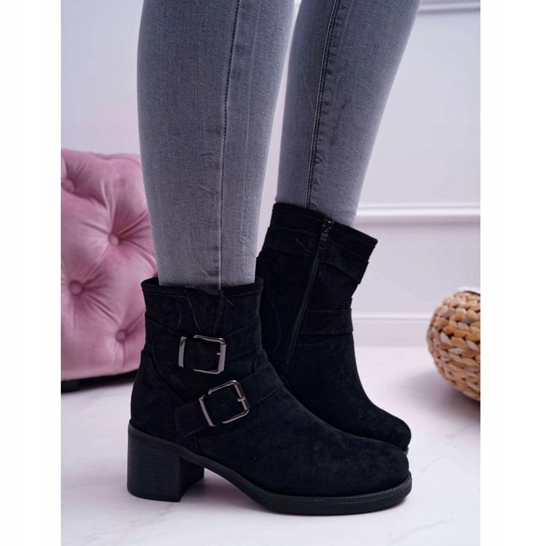 FRID Stivali Donna Con Tacco Alto Camoscio Nero Fagret 1