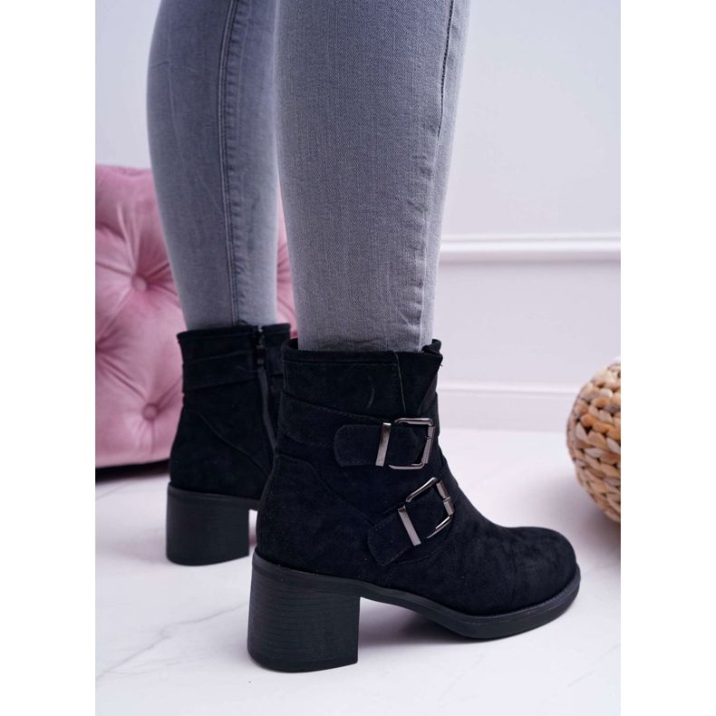 FRID Stivali Donna Con Tacco Alto Camoscio Nero Fagret 2