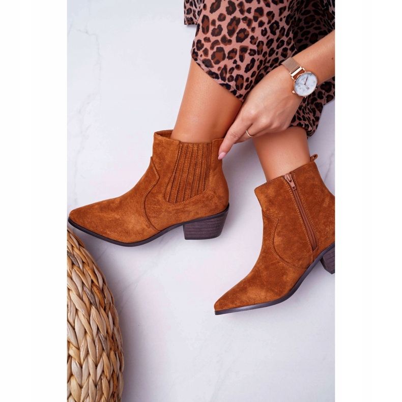 Stivali Tacco Piatto Donna Umberco Cammello marrone 2