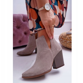 Stivali Donna Tacco Alto Primavera Pelle Scamosciata Cappuccino Nicole 2430 beige 1