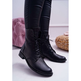 Stivali Donna Pelle fiore Nicole 2315 Nero The Island 1