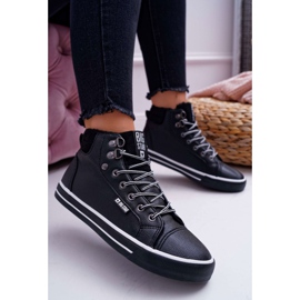 Sneakers da donna Big Star High Black Warmed EE274410 nero 2