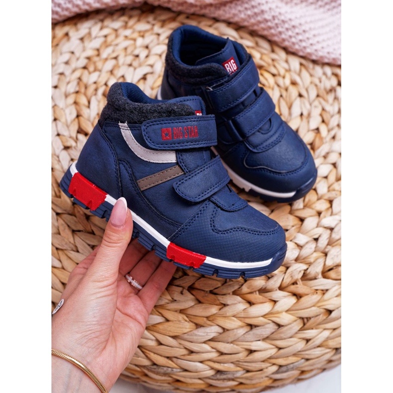 Scarpe da bambino per bambino Sneakers Big Star Navy Blue EE374065 blu navy 1