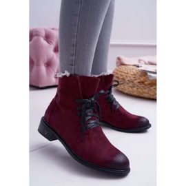 Vinceza Stivali Donna Con Tacco Piatto Workery Borgogna Teref rosso multicolore 1