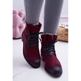 Vinceza Stivali Donna Con Tacco Piatto Workery Borgogna Teref rosso multicolore 2