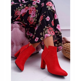 Vinceza Stivali Donna Con Tacco Camoscio Ruffle Rosso 2