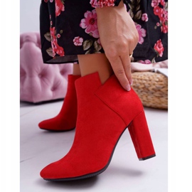 Vinceza Stivali Donna Con Tacco Camoscio Ruffle Rosso 1