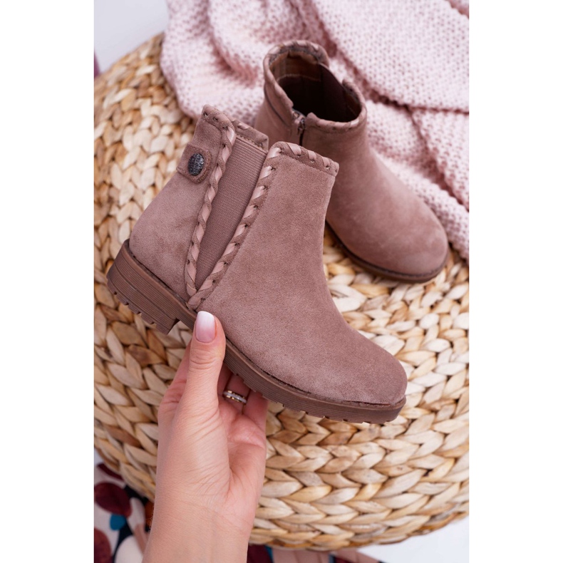 POPA Stivali per bambini Tacco piatto Kaki Sicarro cachi 1