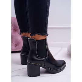 POPA Stivali Da Donna Con Tacco Alto Con Strass Nero Rhythmic 2