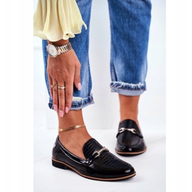 Scarpe brogue da donna Maciejka Mocassini laccati Nero 4099A-01 / 00-1 2