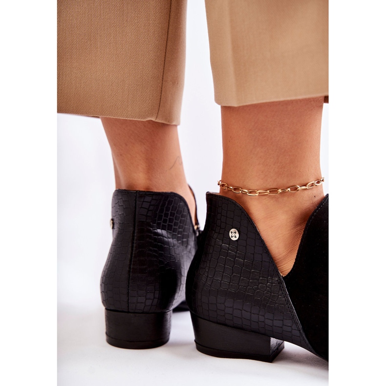 Stivali piatti da donna Maciejka Pelle Nero 04091-62 / 00-5 2