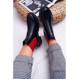 HAN Stivaletti da donna Stivali Jodhpur Gomme rosse Nero Superpower rosso 1