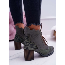 Stivali in pelle da donna Maciejka Verde 03190-09 2