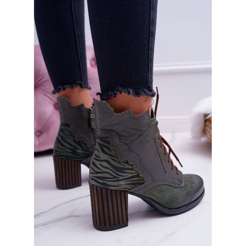 Stivali in pelle da donna Maciejka Verde 03190-09 2