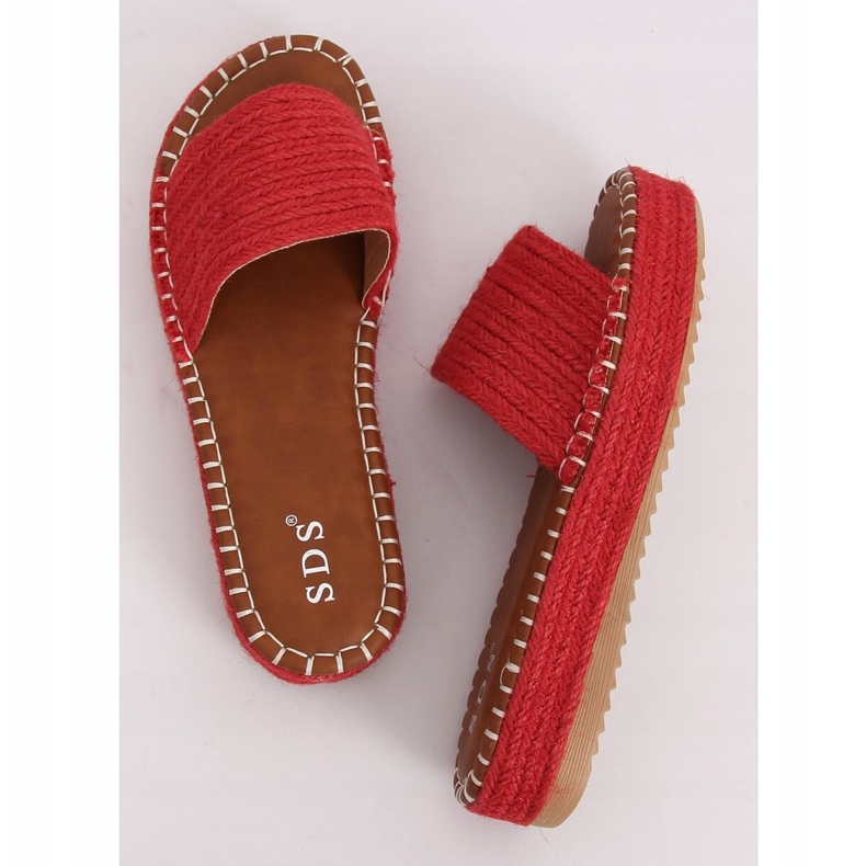 Pantofole espadrillas rosse 7970-PL Red rosso 1