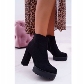 SEA Stivali da donna con tacco in camoscio nero Jokano 1