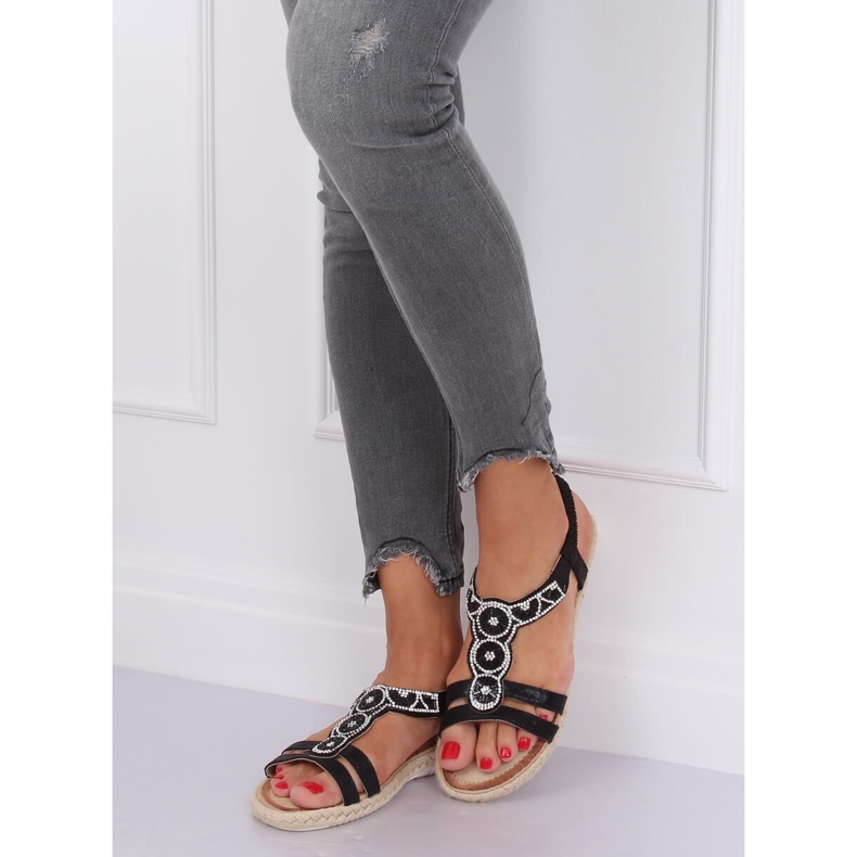 Sandali espadrillas neri CO-78 Black nero 1