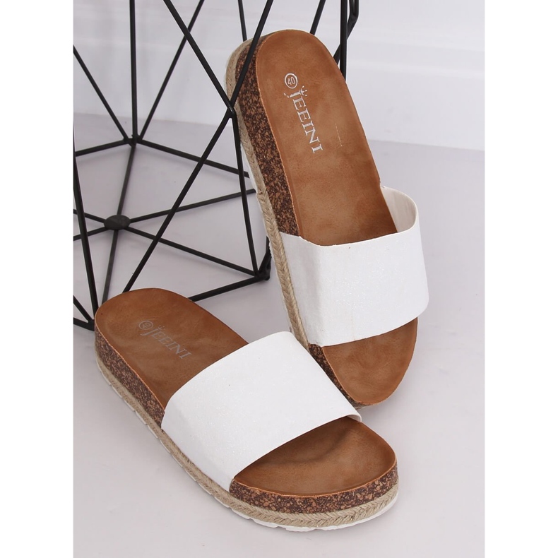 Pantofole espadrillas bianche 6130 White bianco 2