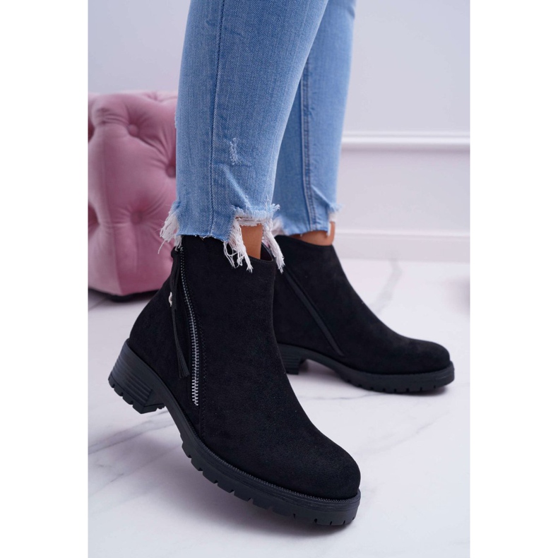 SEA Stivali Donna Warm Suede Due Sliders Nero Ohoo 2