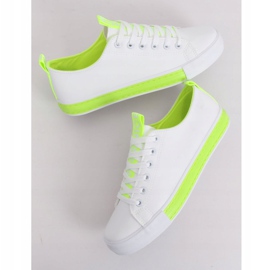 Sneakers da donna bianche e verdi A88-23 Green bianca verde 3