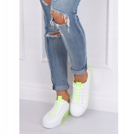 Sneakers da donna bianche e verdi A88-23 Green bianca verde 2
