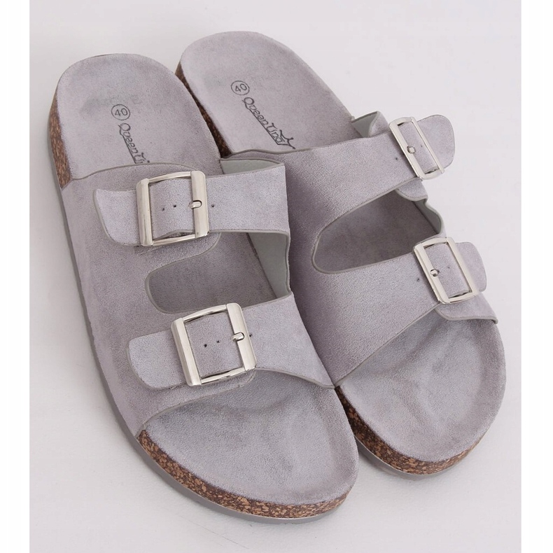 Pantofole scholki grigie BL3100-SF Grigio 1