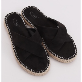 Pantofole espadrillas nere 499-35 Nero 1