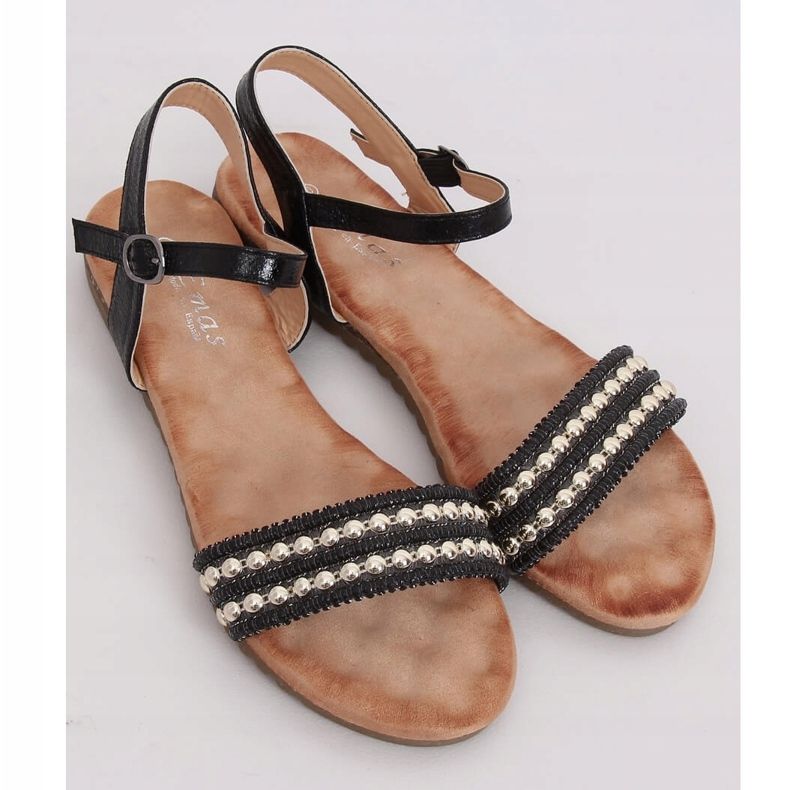 Sandali neri da donna HT-68 Black nero 2