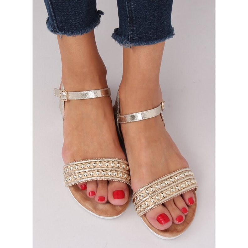 Sandali da donna dorati HT-68 Gold d'oro 1