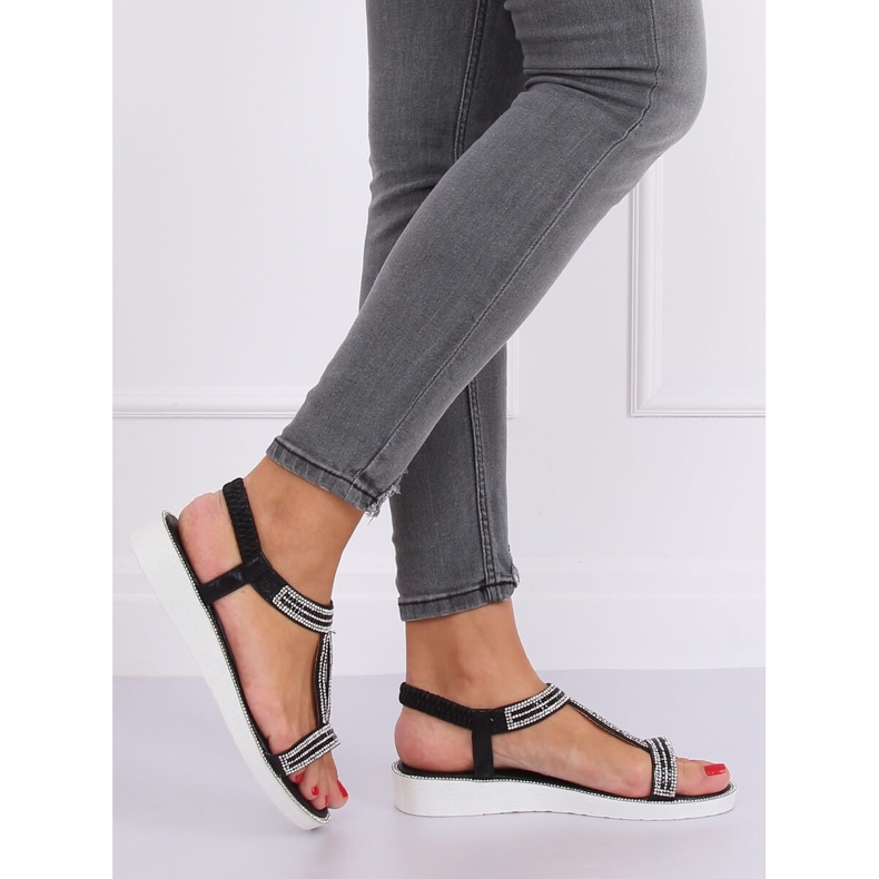 Sandali da donna neri 127-89 Black nero 1