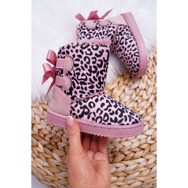 FRROCK Stivali Da Neve Per Bambini Con Pelliccia Rosa Fiona 1